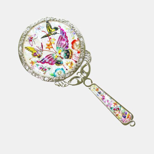 Princess hand mirror mother of pearl hand mirror