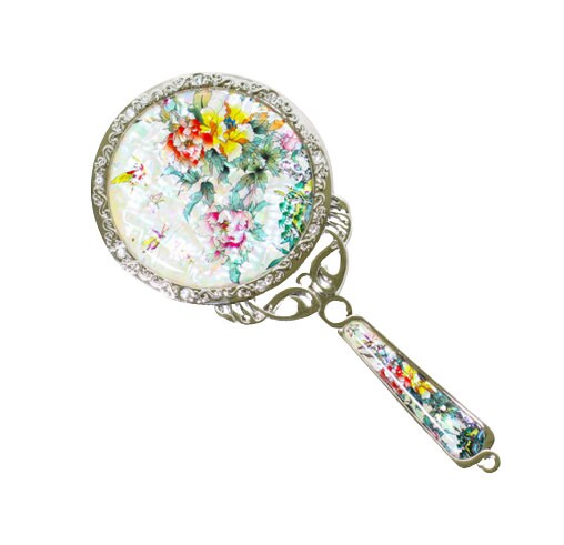 Princess hand mirror mother of pearl hand mirror