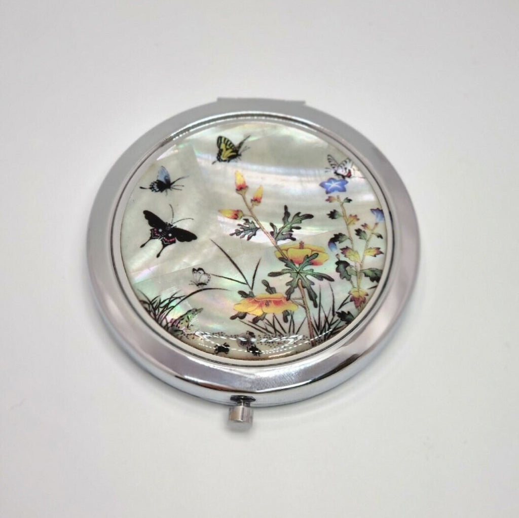 Korean traditional mother of pearl hand mirror