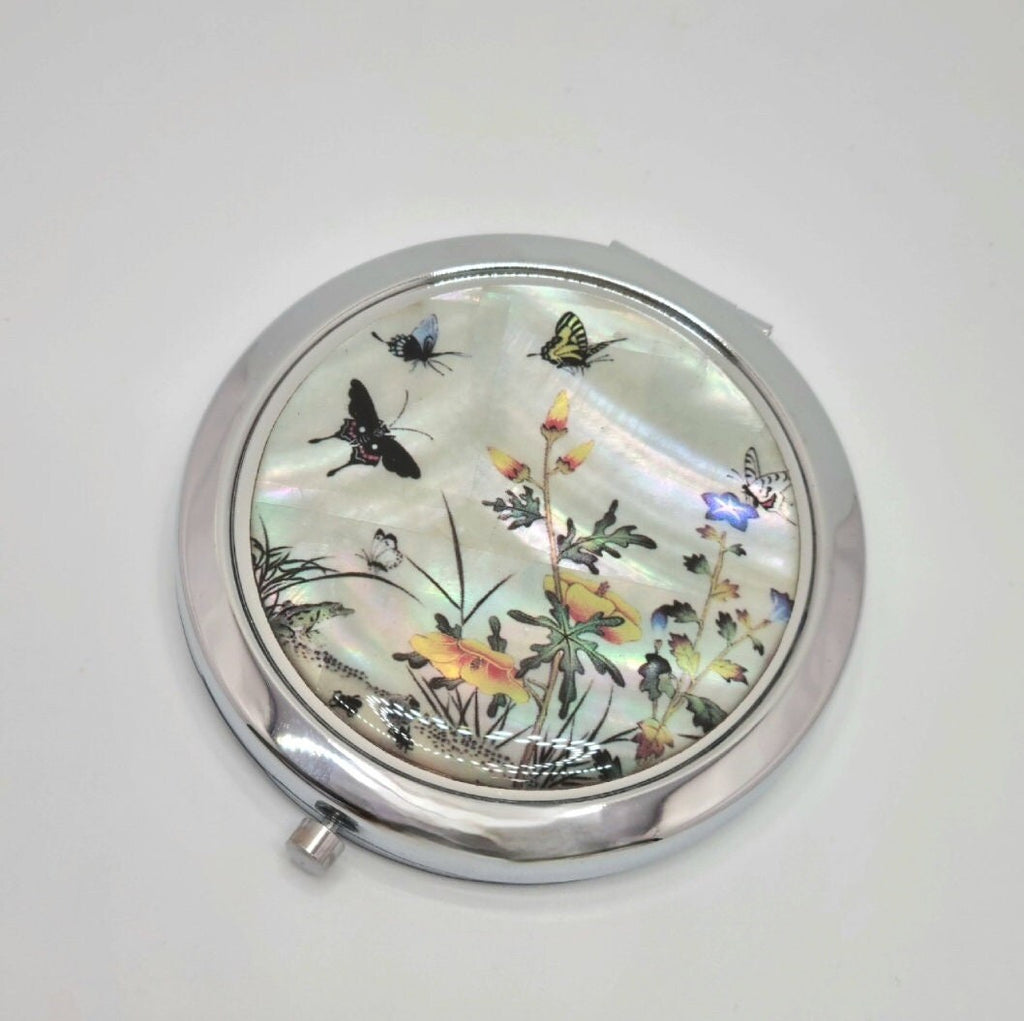 Korean traditional mother of pearl hand mirror