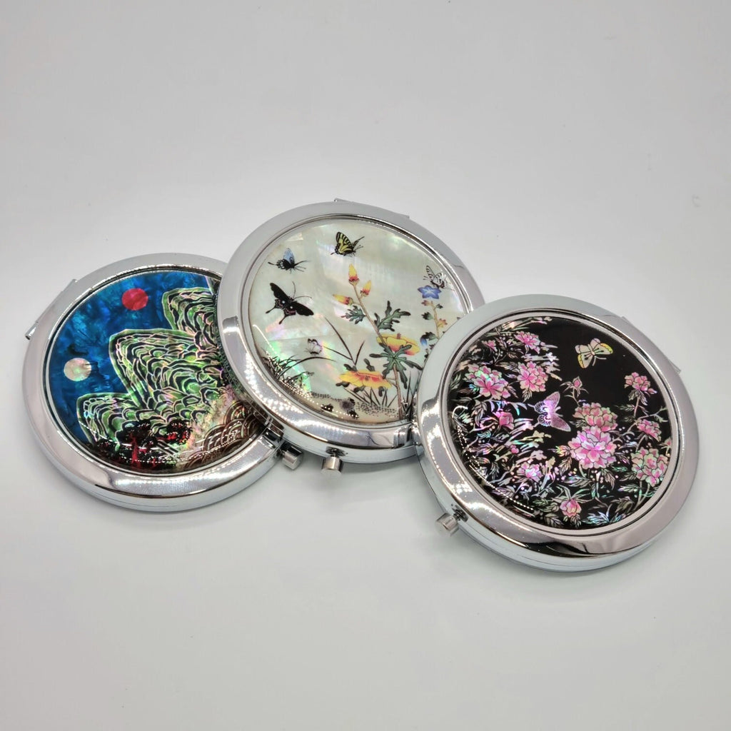Korean traditional mother of pearl hand mirror