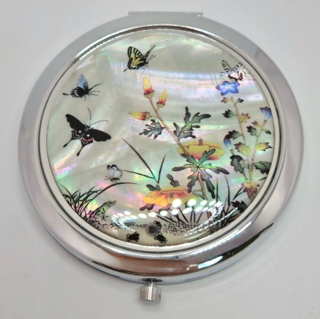 Korean traditional mother of pearl hand mirror
