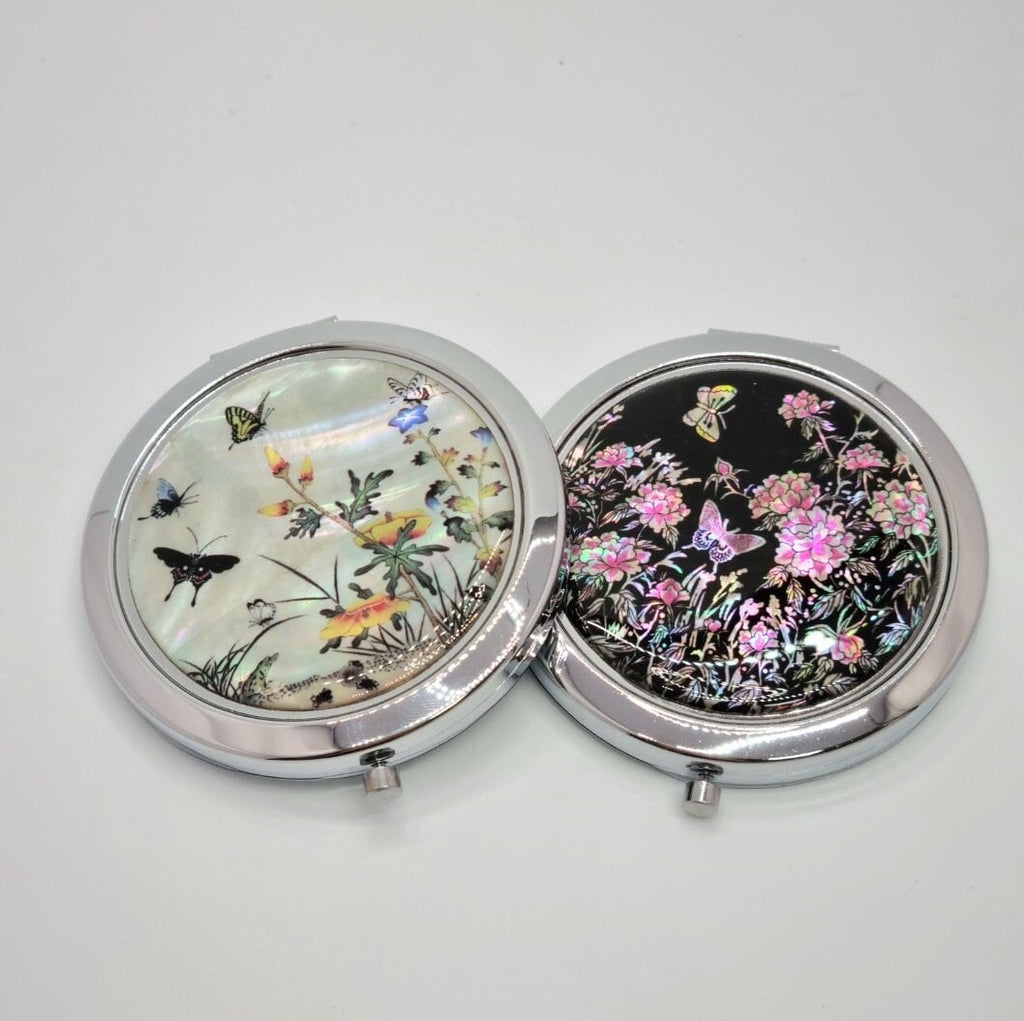 Korean traditional mother of pearl hand mirror