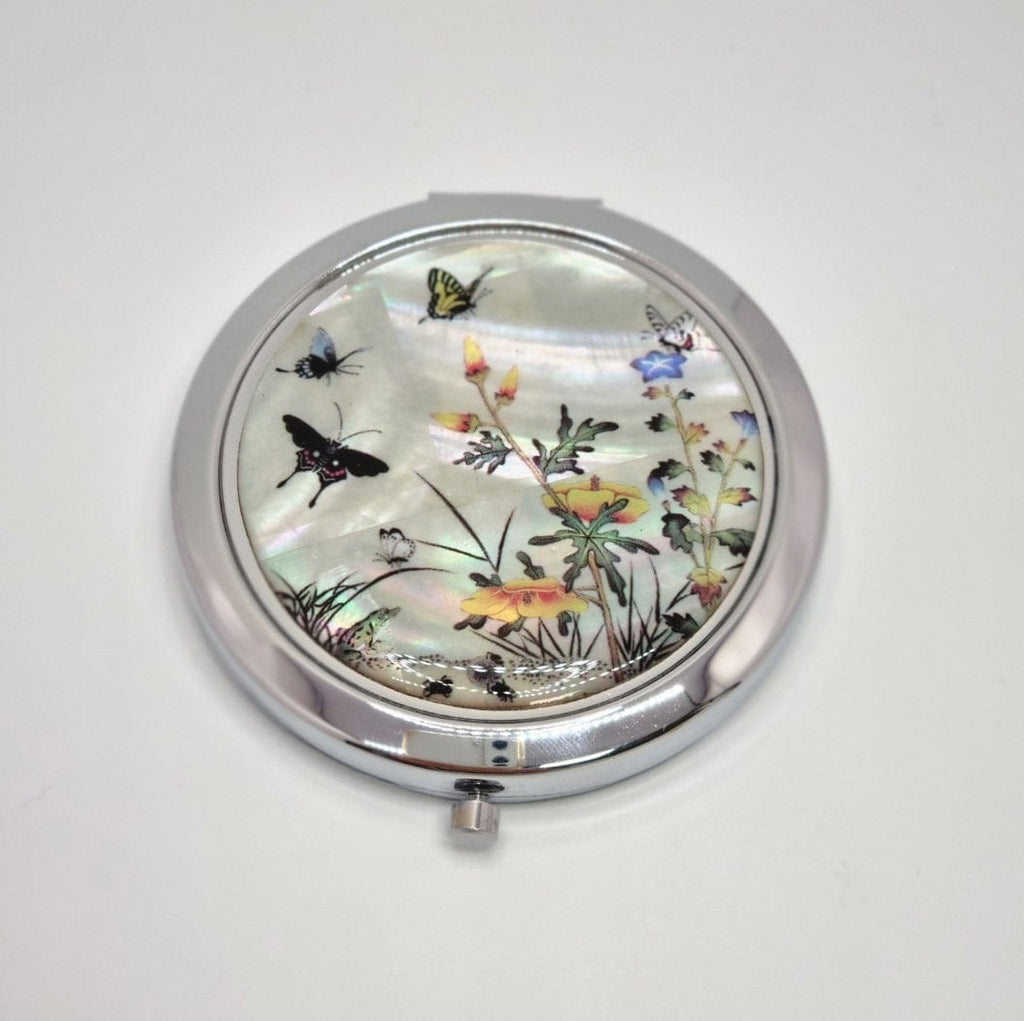 Korean traditional mother of pearl hand mirror