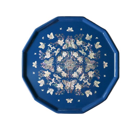 Najeon mother of pearl butterfly dodecahedron tray