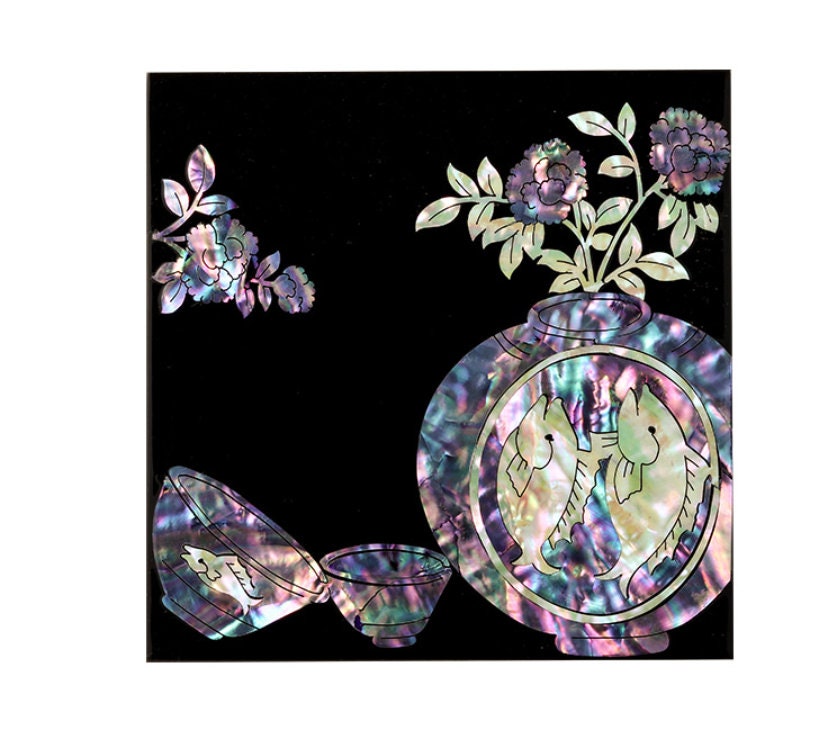 Korean mother of pearl coaster(2pieces)