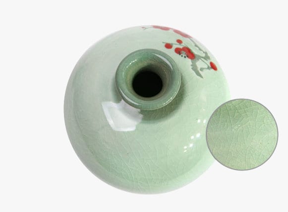 Korean Celadon Plum Haeng-go Vase