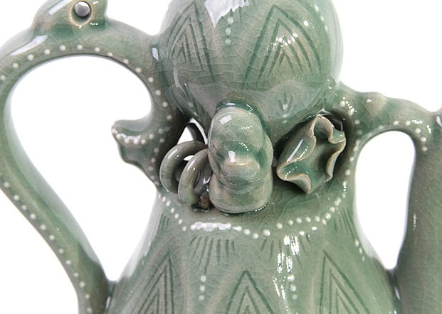 Korean delicate bamboo shoot celadon teapot kettle