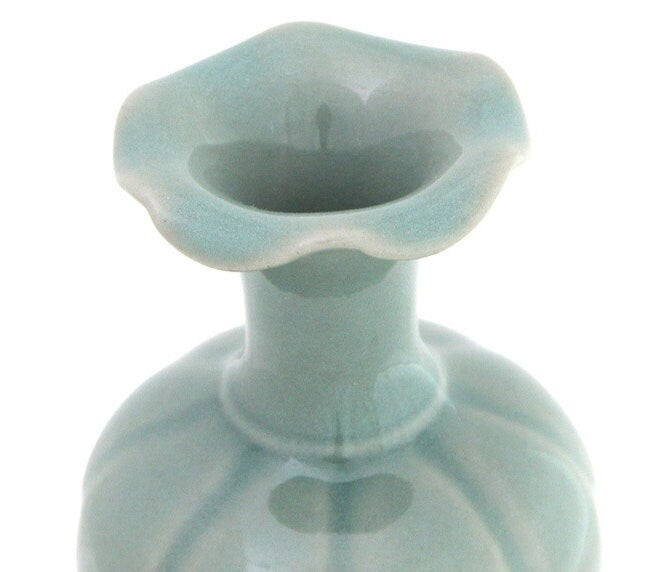 Korean Celadon Modern Flower Melon Vase
