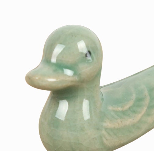 Celadon Duck Spoon, Fork, Chopsticks Rest 2P SET