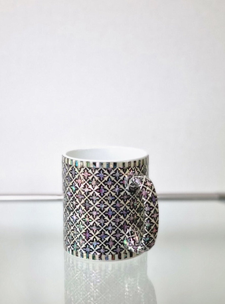 Korean fancy luckiness image mother of pearl mug