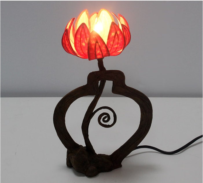 Korean traditional crafts flower shaped hanji lantern antique mood lamp Mood light